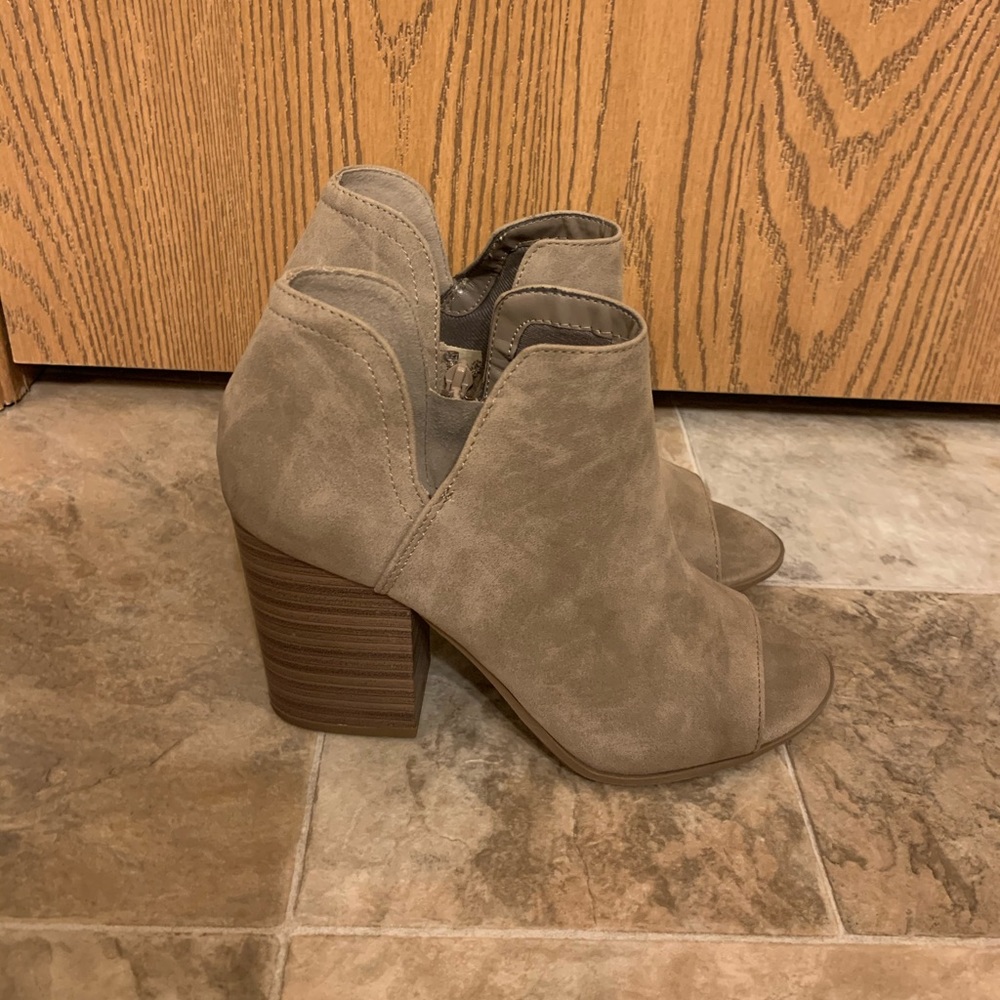 Taupe Suede Booties